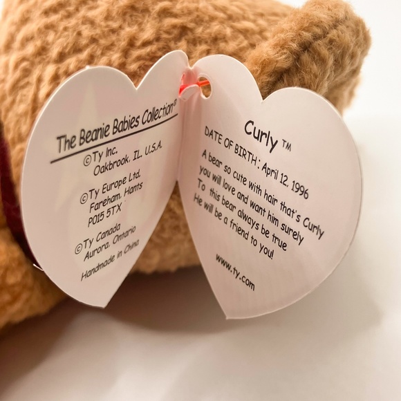 [Vintage] TY Beanie Babies “Curly” the Bear - Picture 8 of 8